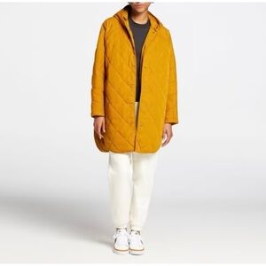 Women's Mustard Quilted Coat